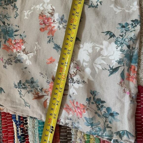 Sundance Floret Linen Blend Floral Shift Dress Size Medium Grey Blue Pink White - Picture 10 of 11